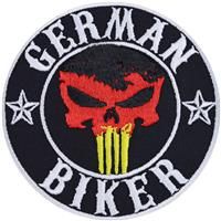 German Biker Patch sew on Skull Badge for All Embroidered 90X90