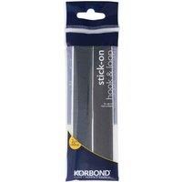 Korbond 2 x 50 cm Hook & Loop Stick On, Black