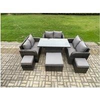 U Shape 2-Seater Sofa Set Rising Table