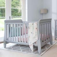 Boori Sleigh Urbane Cot Bed In Pebble & Eco Airflow Fibre Mattress