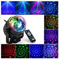 Sound Activated Disco Ball LED Stage Lights RGB Projector Party Lamp