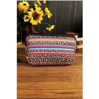 Multicolor Serape Leopard Makeup Storage Bag 14*19CM