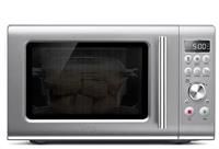 The Sage Compact Wave Microwave, Silver, SMO650SIL