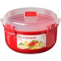 Sistema Microwave Round Container, 915 ml - Red/Clear