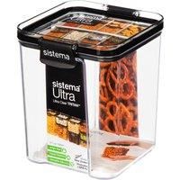 Sistema 51402ZS Ultra Square Canister, Tritan, Clear Black, 920 ml