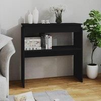 Console Table Black 80x30x80 cm Engineered Wood