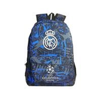 Graffiti Real Madrid Uefa Champions League Shoulder Bag Fan Backpack Student Schoolbag Storage Bag H Z