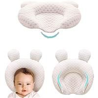 Muitar Soft Baby Nursery Pillows Unisex Newborns Head Shaping Infant Support Sleeping Head Sleep Pillows With Bear Ears (beige),,-meili