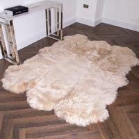 6 Pelt Beige Sheepskin Rug