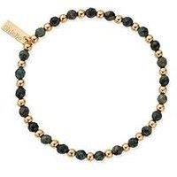 Chlobo Gold Mens Kambaba Jasper Ball Bracelet