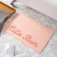 Cutie Bum Pink Stone Non Slip Bath Mat