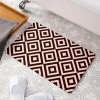 Diamond Tile Pink Stone Non Slip Bath Mat