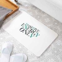 Postive Energy Only White Stone Non Slip Bath Mat