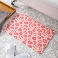 Lips Pink Stone Non Slip Bath Mat