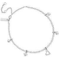 ChloBo Sterling Silver Mini Cute Multi Heart Anklet SANMC1199399