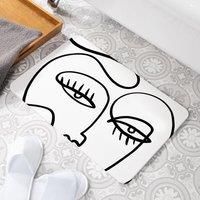 Eyelashes Stone Non Slip Bath Mat