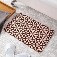 Clover Pattern Pink Stone Non Slip Bath Mat