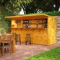 Power 12' x 4' Pub Shed Garden Bar