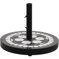 Parasol Base Black and White Round 12 kg