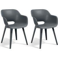 Keter Outdoor Chairs Akola 2 pcs Grey