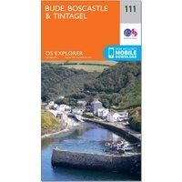 Ordnance Survey Explorer 111 Bude, Boscastle & Tintagel Map With Digital Version, Orange