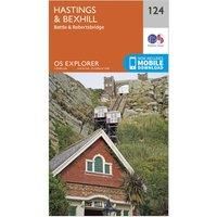 Ordnance Survey Explorer 124 Hastings & Bexhill Map With Digital Version, Orange