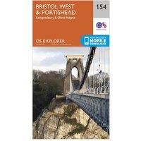 Ordnance Survey Explorer 154 Bristol West & Portishead Map With Digital Version, Orange