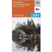 Ordnance Survey Explorer 158 Newbury & Hungerford Map With Digital Version, Orange