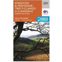 Ordnance Survey Explorer 201 Knighton & Presteigne Map With Digital Version, Orange