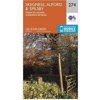 OS Explorer Map 274 Skegness, Alford and Spilsby, OS Explorer Paper Map