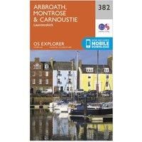 Ordnance Survey Explorer 382 Arbroath, Montrose & Carnoustie Map With Digital Version, Orange