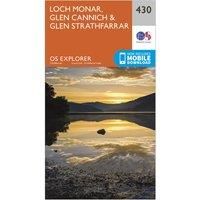 Ordnance Survey Explorer 430 Loch Monar, Glen Cannich & Glen Strathfarrar Map With Digital Version, Orange