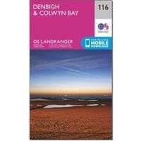 Ordnance Survey Landranger 116 Denbigh & Colwyn Bay Map With Digital Version, Pink