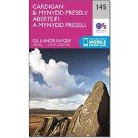 Ordnance Survey Landranger 145 Cardigan & Mynydd Preseli Map With Digital Version, Pink