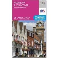 Ordnance Survey Landranger 174 Newbury & Wantage, Hungerford & Didcot Map With Digital Version, Pink