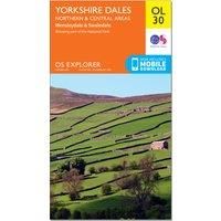 Ordnance Survey Explorer OL 30 Yorkshire Dales (Northern & Central Area) Map, Orange