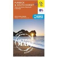 OS Explorer ACTIVE OL15 Purbeck and South Dorset, Poole, Dorchester, Weymouth & Swanage (OS Explorer Map Active)