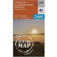 Explorer Active 199 Lampeter, Tregaron & Llan-non Map With Digital Version, Orange