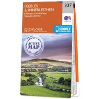 Ordnance Survey Explorer Active 337 Peebles & Interleithen Map With Digital Version, Orange