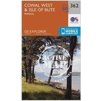 Ordnance Survey Explorer Active 362 Cowal West & Isle of Bute Map With Digital Version, Orange