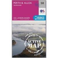 Landranger Active (58) Perth & Alloa, Auchterarder (OS Landranger Map)