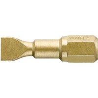 Wiha Gold Slotted Screwdriver Bits 6.5mm 25mm Pack of 3