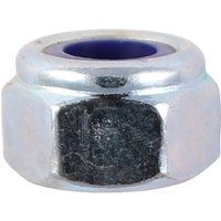 Nylon Lock Nuts Bright Zinc Plated M4 Pack of 10