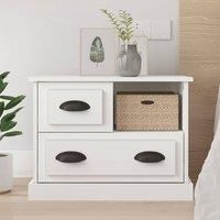 Bedside Cabinet White 60x39x45 cm