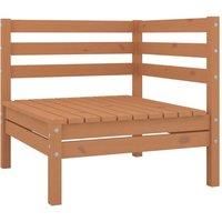 Garden Corner Sofa Honey Brown Solid Wood Pine