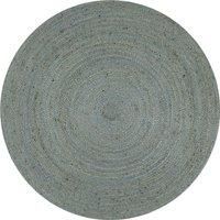 Handmade Rug Jute Round 90 cm Olive Green