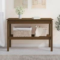 Console Table Honey Brown 110x40x75 cm Solid Wood Pine