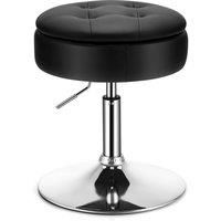 Swivel Bar Stool w/ Lid Tufted Vanity Stool Height Adjustable Dining Chair