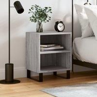 Bedside Cabinet Grey Sonoma 40x30x50 cm Engineered Wood