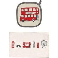 London Icons Pot Grab & London Skyline Tea Towel